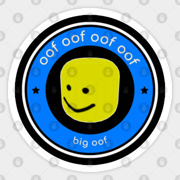 Roblox Big Head Big Oof Noob Meme Roblox Sticker Teepublic Au - noob head 3 roblox