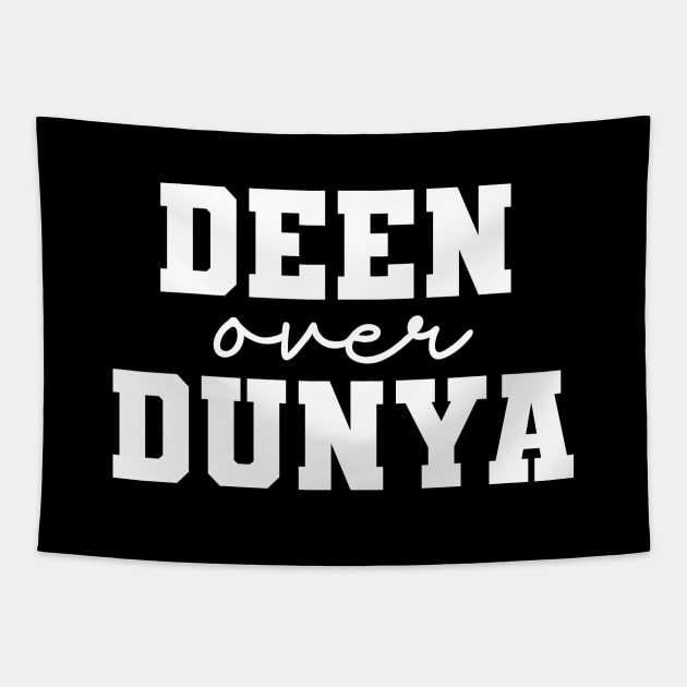 Islamic Deen Over Dunya Tapestry by Muslimory