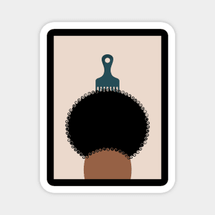 Afro Pick Girl Magnet