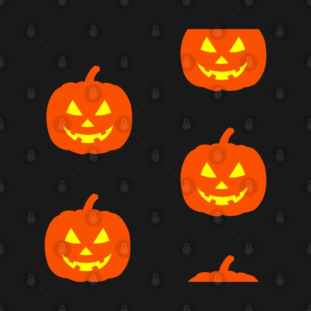 Rotund Glowing Jack-O-Lantern Tile by ziafrazier