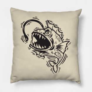 Anglerfish Light Darkness Pillow