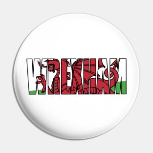 Wrexham welsh flag design Pin