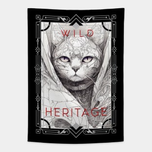 Cat Pet Wild Nature Illustration Line Epic Illustration Line Art Tapestry