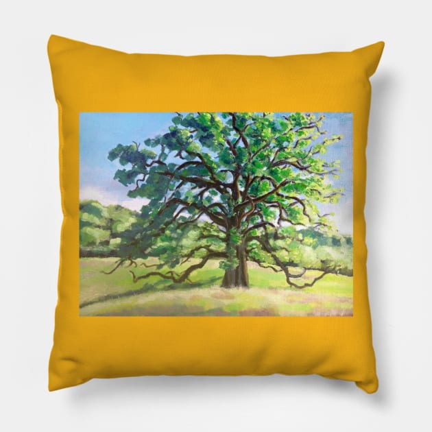 Oak tree 1 Pillow by TIMHANCOCKART1