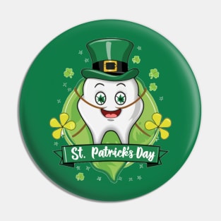 happy st patrick's day tooth, for funny dentist Pin