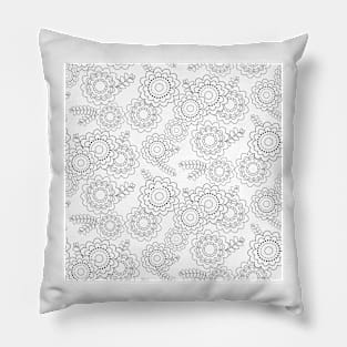 Floral pattern outline Pillow