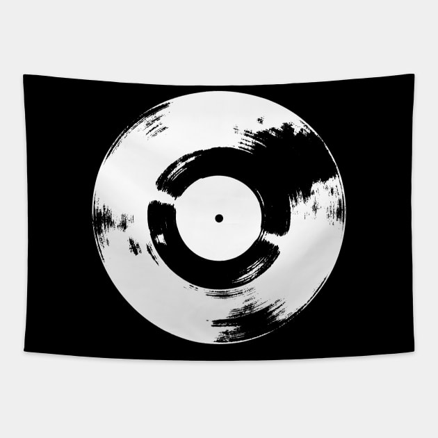 Retro Vinyl LP Record Graphic Tapestry by Spindriftdesigns