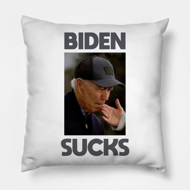 Biden Sucks Pillow by Dale Preston Design