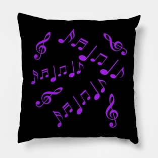 Purple Musical Notes Pillow