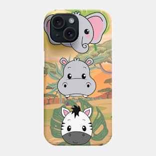 Adorable Animal Trio Phone Case