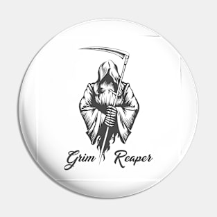 Grim Reaper Death with Scythe Pin