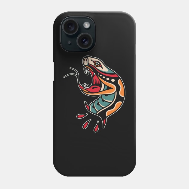 Snake tattoo style Phone Case by Inkshit13