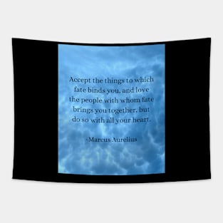 Embrace Fate and Love Wholeheartedly - Marcus Aurelius Wisdom Tapestry