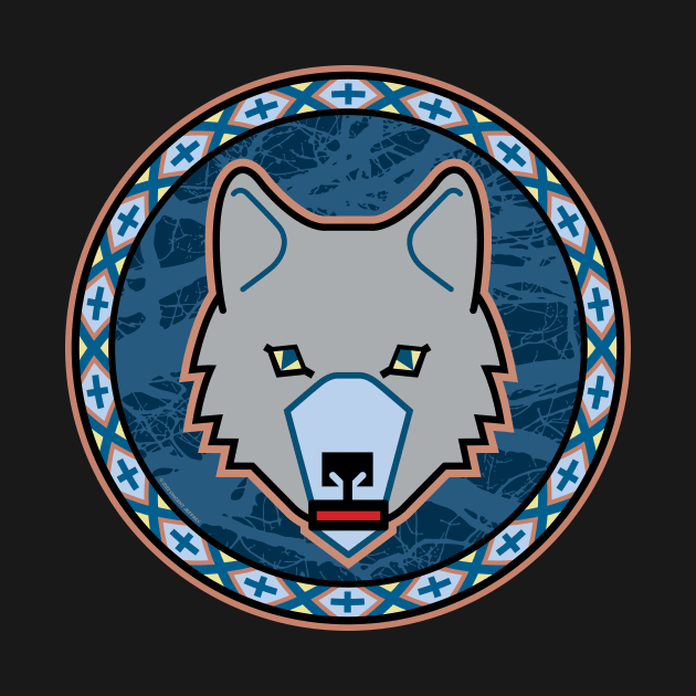 Cunning Gray Wolf Shield by Mindscaping