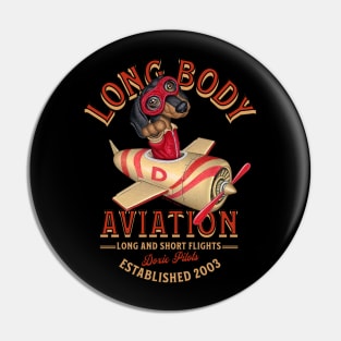 Dachshund Longbody Aviation Pin