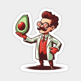 Funny Scientist and avocado Magnet