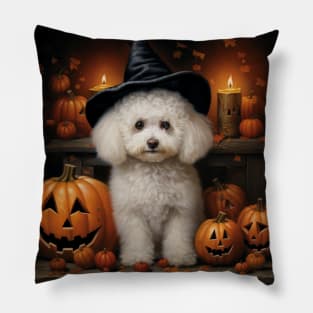 Halloween Bichon frise Pillow