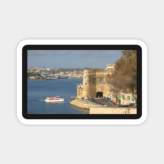 Grand Harbour, Valletta, Malta Magnet by Carole-Anne