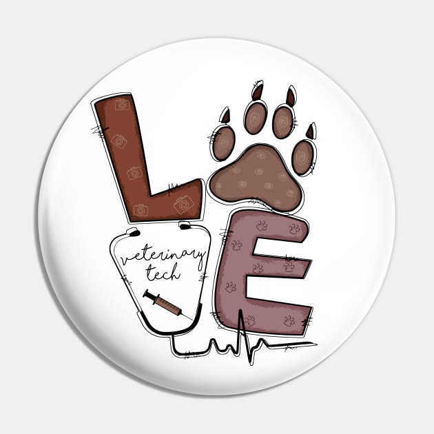 Love Vet Tech. Veterinary technician Pin by  WebWearables