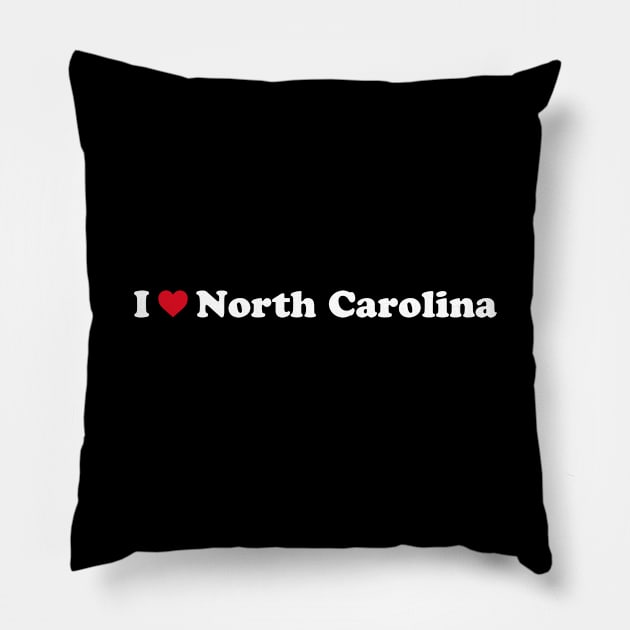 I ❤️ North Carolina Pillow by Novel_Designs