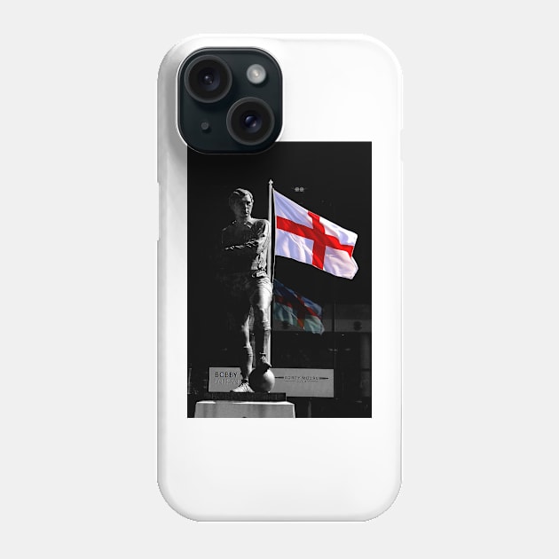 Bobby Moore Statue England Flag Wembley Stadium Phone Case by AndyEvansPhotos