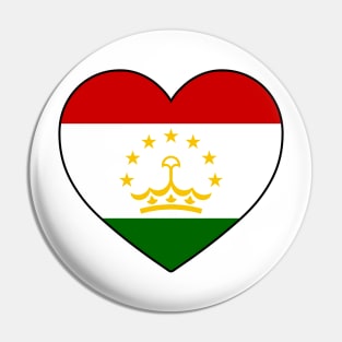 Heart - Tajikistan Pin