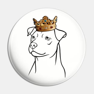 Patterdale Terrier Dog King Queen Wearing Crown Pin