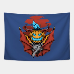 halloween devil pumpkin Tapestry