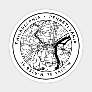 Philadelphia Map Magnet