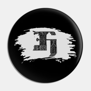 Gothic letter H – Alphabet typography Pin