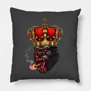 Smoking Kong Head with the crown Pillow