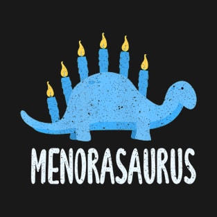 Menorawrsaurus Dinosaur Hanukkah T-Shirt