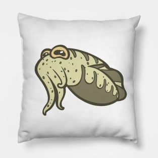 Cuttlefish in Cream and Olive Pillow