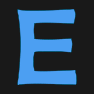 letter e blue T-Shirt