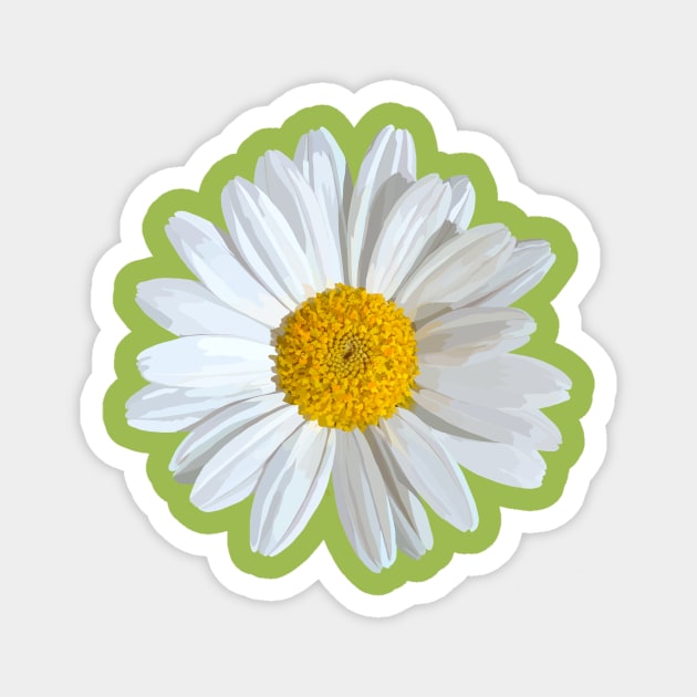 Marguerite on green Magnet by A_using_colors