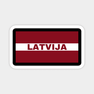 Latvija in Latvian Flag Magnet