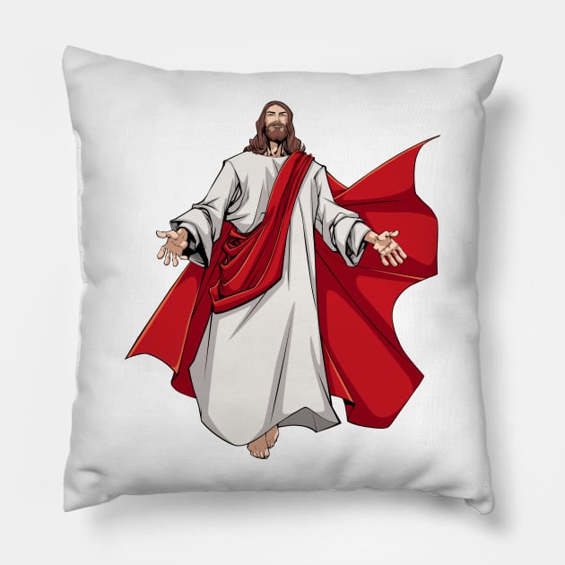 Jesus Open Arms Pillow by Malchev