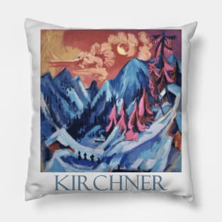 Winter Landscape by Ernst Ludwig Kirchner Pillow