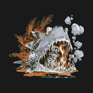 fish eat skeleton T-Shirt