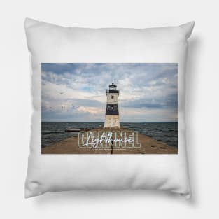 Channel Lighthouse Presque Isle Erie Pennsylvania Pillow