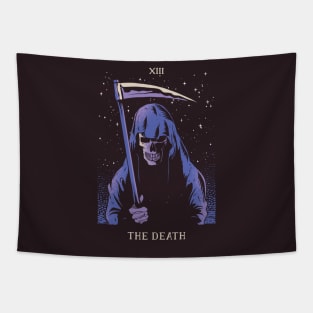 Grim Reaper Death Tarot Card Tapestry