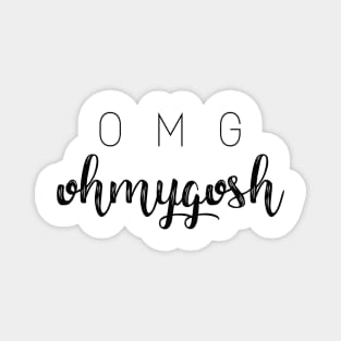 ‘OMG’ Typography Design Magnet