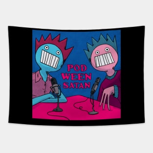 Pod Ween Satan Show Logo Tapestry