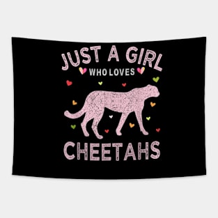 Just A Girl Who Loves Cheetahs African Savanna Zookeeper Tapestry