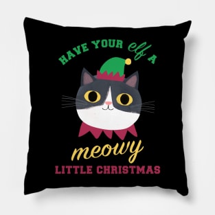 Have Your Elf a Meowy Little Christmas Pillow