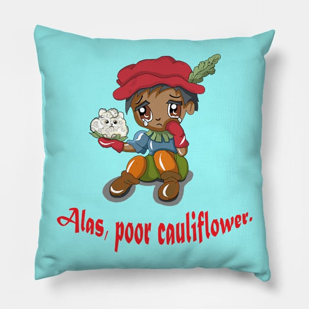 Vegan Hamlet Boy Pillow by cuisinecat