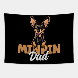 Min Pin Dad Miniature Pinscher Dog Dad Min Pin Father Tapestry