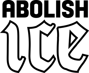 Abolish ICE - black text version Magnet