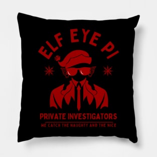 ELF EYE PRIVATE INVESTIGATOR -RED Pillow