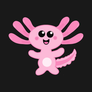 Cute Pink Axolotl Friend Illustration T-Shirt